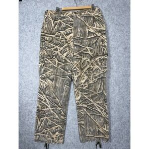 Vintage Mossy Oak Camo Cargo Hunting Pants USA Made Cotton Mens Tagged Large